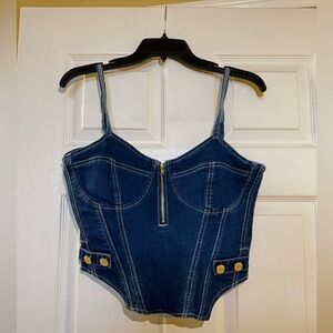 Blue Denim corset top